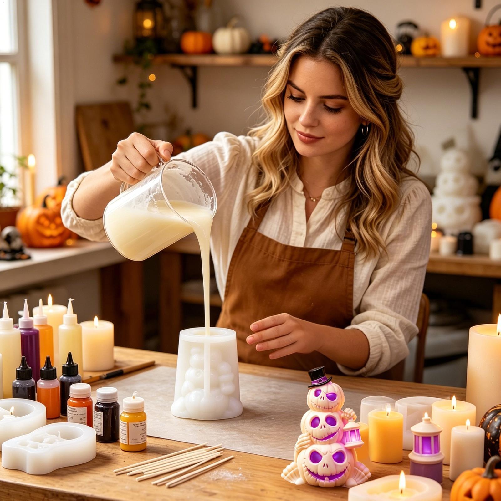 3D 3-Layer Halloween Pumpkin S - Candle Making Kit For Adults review and price