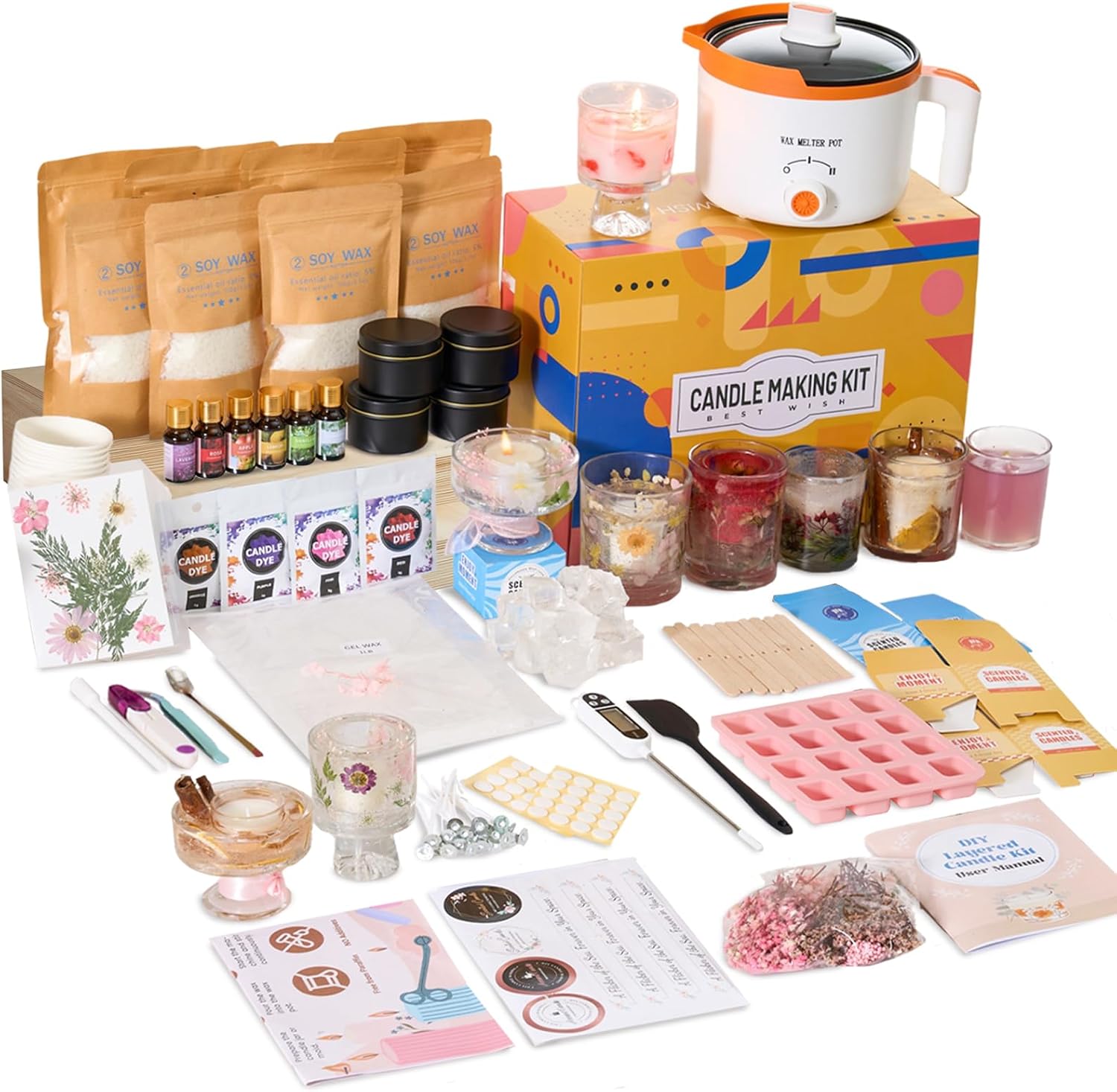 2-in-1 Soy & Jelly Wax DIY Can - Candle Making Kit For Adults review and price