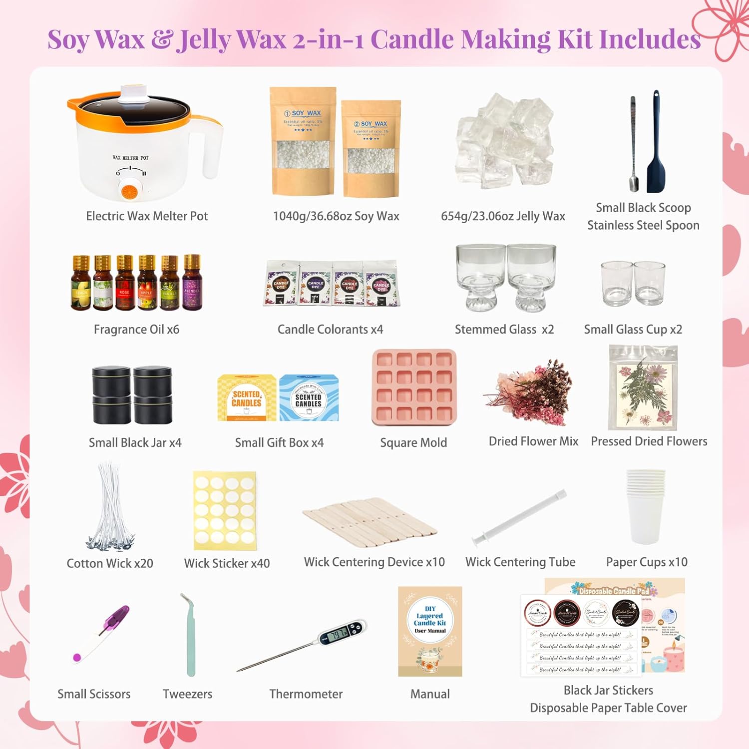 2-in-1 Soy & Jelly Wax DIY Can - Candle Making Kit For Adults review and price